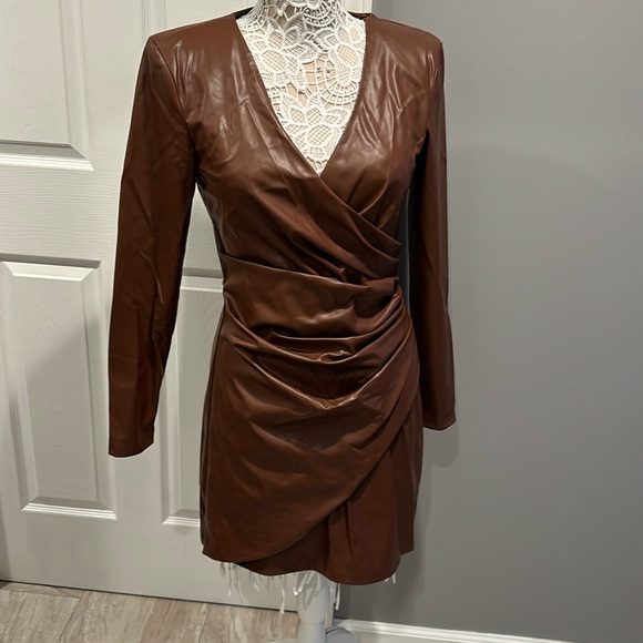Brand new ZARA faux leather dress - Picture 2 of 11